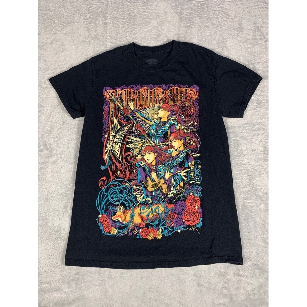 Babymetal World Tour 2023 Concert T-Shirt Men Size S Black Graphic Dates